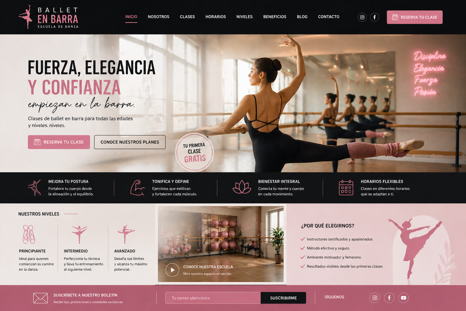 Propuesta de Diseño Web para Academia de Ballet
