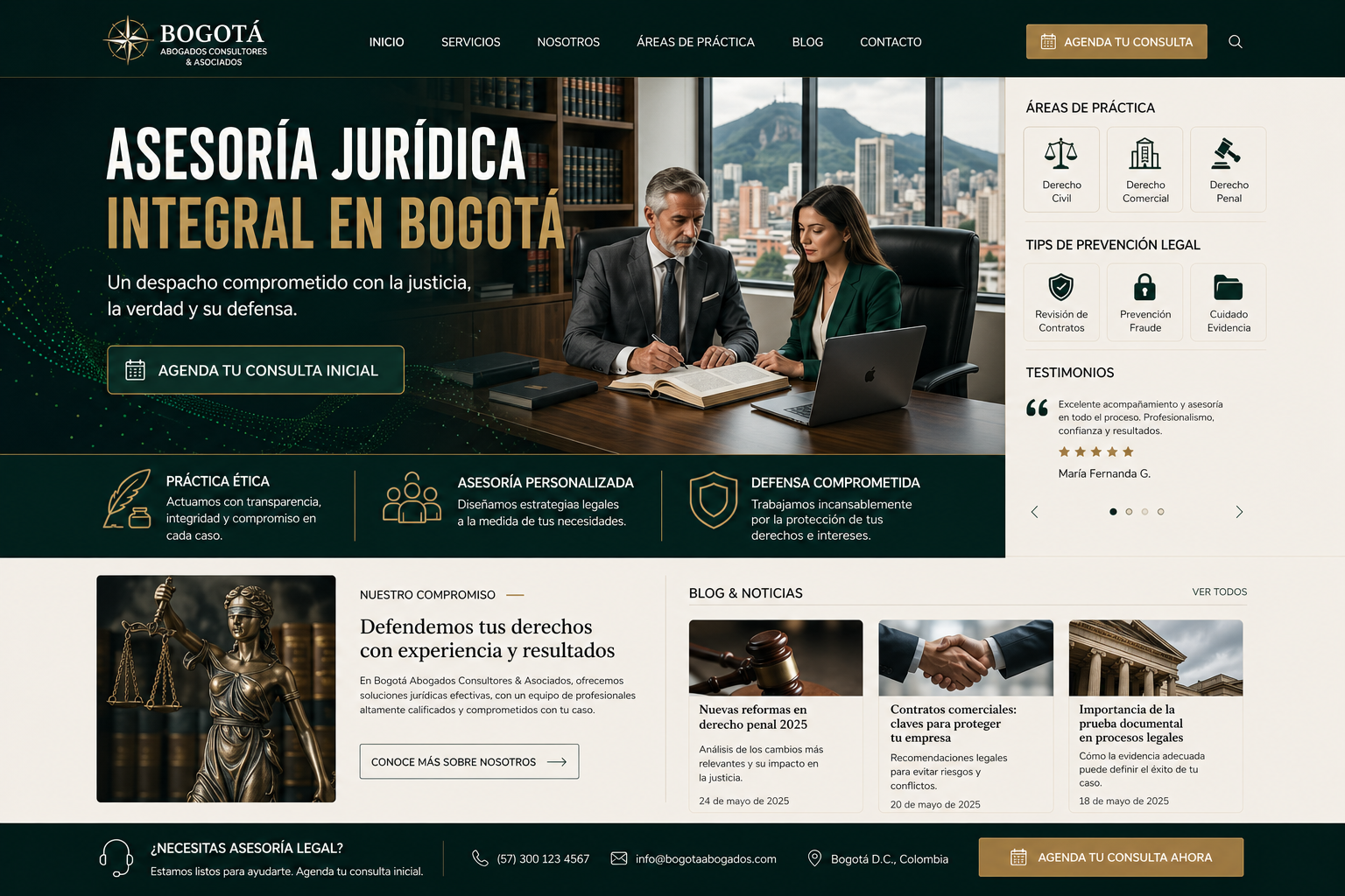 Modelo de Web Corporativa para Bufete de Abogados